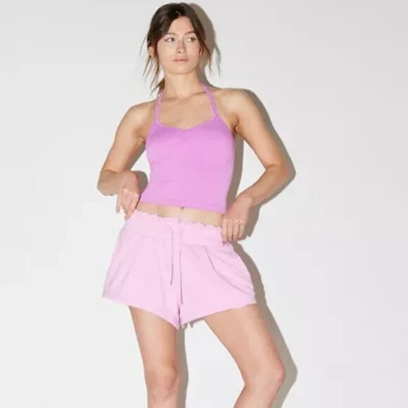 NWT UO Out From Under Neo Pink Sweat Shorts - Picture 4 of 5